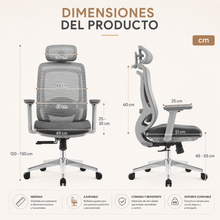 Silla de Escritorio Ergonómica Premium Icon Terra Plus Gris - Valtora