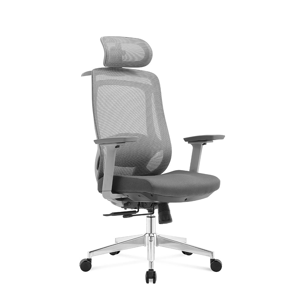 Silla de Escritorio Ergonómica Premium Icon Terra Plus Gris - Valtora