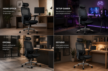 Silla de Escritorio Ergonomica Premium - Valtora - Icon Terra Plus