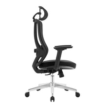 Silla ergonómica Nami con base metálica cromada y apoyabrazos regulables