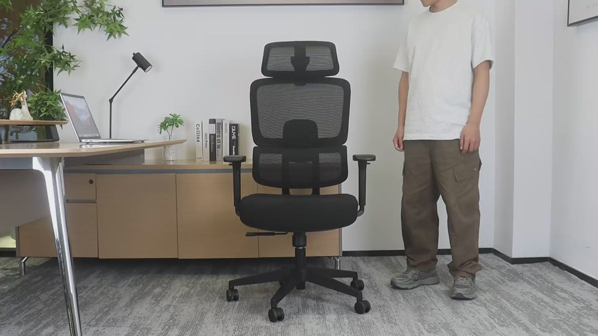 Video de la silla ergonómica Valtora Sugi y sus ajustes.